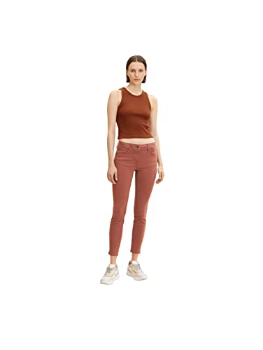 TOM TAILOR Damen Alexa Skinny Fit Hose 1032655, 30041 - Grounded Brown, 46W / 30L von TOM TAILOR