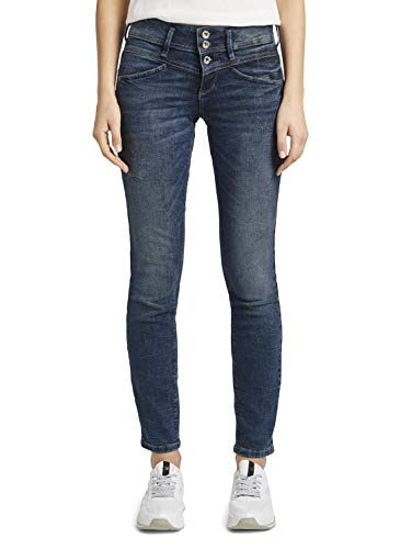 TOM TAILOR Damen 1017120 Alexa Slim Jeans Mit Bio-Baumwolle, 10125 - Random Bleached Blue Denim, 29W / 32L EU von TOM TAILOR