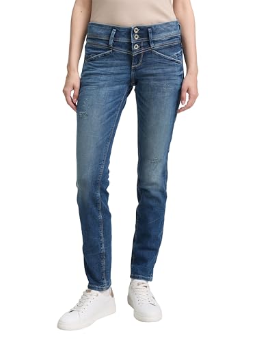 TOM TAILOR Damen 1017120 Alexa Slim Jeans Mit Bio-Baumwolle, 10125 - Random Bleached Blue Denim, 33W / 32L EU von TOM TAILOR
