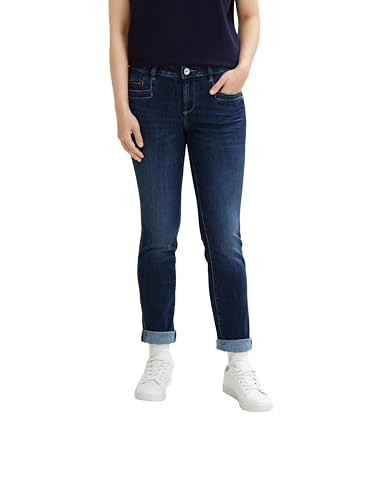 TOM TAILOR Damen Alexa Slim Jeans 1034218, 10120 - Used Dark Stone Blue Denim, 27W / 30L von TOM TAILOR