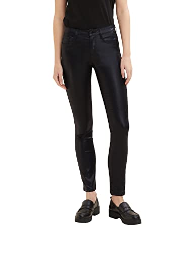 TOM TAILOR Damen 1034226 Alexa Slim Jeans Coated, 14482 - Deep Black, 30W / 32L von TOM TAILOR