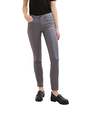 TOM TAILOR Damen 1034226 Alexa Slim Jeans Coated, 15417 - Evident Anthracite, 34W / 30L von TOM TAILOR