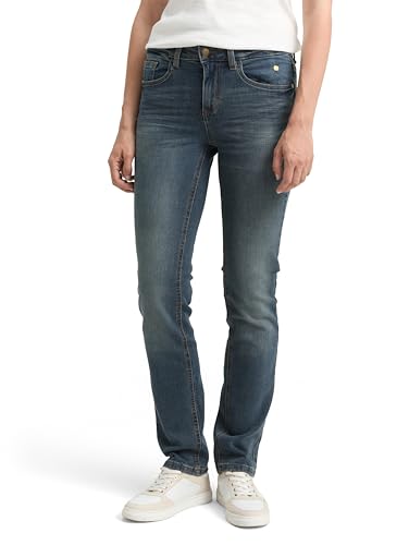TOM TAILOR Damen Alexa Straight Jeans, 10281 - Mid Stone Wash Denim, 34W / 30L von TOM TAILOR