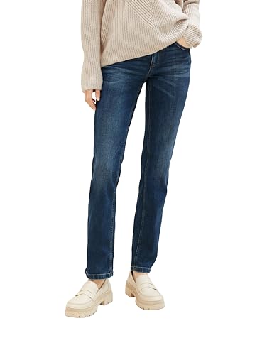 TOM TAILOR Damen 1008119 Alexa Straight Jeans, 10281 - Mid Stone Wash Denim, 28W / 34L EU von TOM TAILOR
