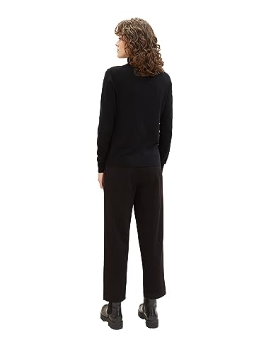 TOM TAILOR Damen Barrel Leg Hose, deep black, 38/30 von TOM TAILOR