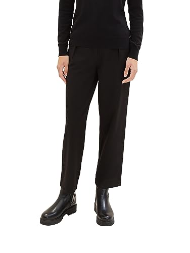 TOM TAILOR Damen Barrel Leg Hose, deep black, 40/30 von TOM TAILOR