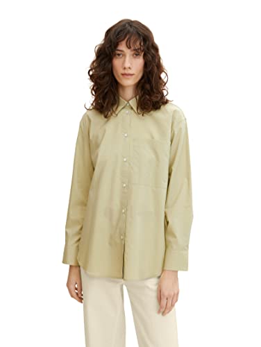 TOM TAILOR Damen Basic Bluse mit Brusttasche 1031484, 28725 - Light Moderate Olive, 40 TOM TAILOR Damen Basic Bluse mit Brusttasche 1031484, 28725 - Light Moderate Olive, 40 von TOM TAILOR