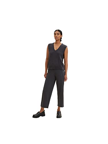 TOM TAILOR Damen Basic Culotte 1034182, 30281 - Evident Anthracite Melange, 38W / 28L von TOM TAILOR