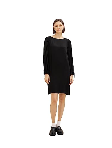 TOM TAILOR Damen 1034045 Basic Kleid, 14482 - Deep Black, 44 von TOM TAILOR