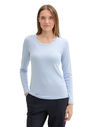 TOM TAILOR Damen Basic Longsleeve, 11270 - Kentucky Blue, L von TOM TAILOR