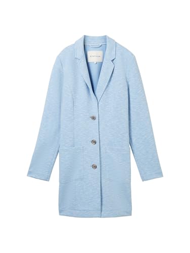 TOM TAILOR Damen Basic Mantel mit Struktur, 35064 - Fjord Blue Ck Structure, M TOM TAILOR Damen Basic Mantel mit Struktur, 35064 - Fjord Blue Ck Structure, M von TOM TAILOR