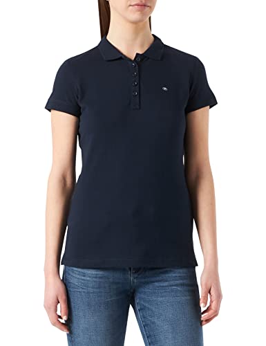 TOM TAILOR Damen Basic Piqué Poloshirt 1032094, 10668 - Sky Captain Blue, XXS von TOM TAILOR