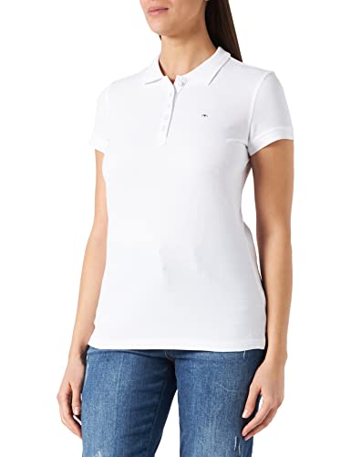 TOM TAILOR Damen Basic Piqué Poloshirt 1032094, 20000 - White, 3XL von TOM TAILOR Denim