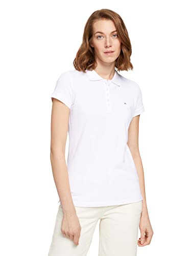 TOM TAILOR Damen Basic Piqué Poloshirt 1032094, 20000 - White, XXS von TOM TAILOR