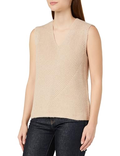 TOM TAILOR Damen Basic Pullunder Weste , doeskin melange, L von TOM TAILOR