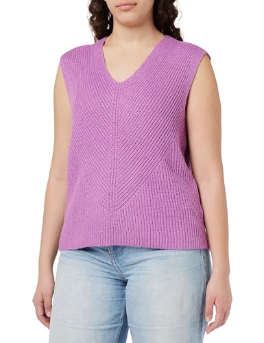 TOM TAILOR Damen Basic Pullunder Weste , mauvy plum melange, XL von TOM TAILOR