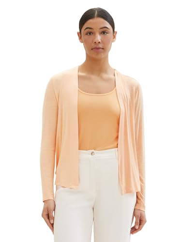 TOM TAILOR Damen Basic Sommer Cardigan , light coral, M von TOM TAILOR