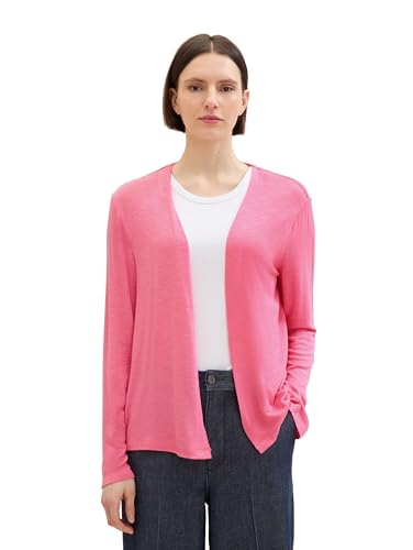 TOM TAILOR Damen Basic Sommer Cardigan , carmine pink, M von TOM TAILOR