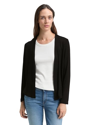 TOM TAILOR Damen Basic Sommer Cardigan , Black, XL von TOM TAILOR