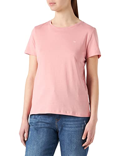 TOM TAILOR Damen Basic T-Shirt mit Logo-Stickerei 1032049, 17285 - Blush Rose, S von TOM TAILOR