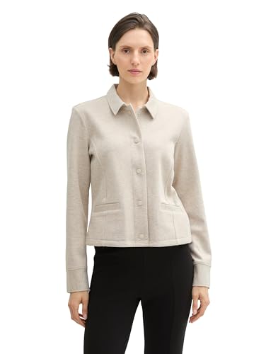 TOM TAILOR Damen Blazer Jacke mit Taschen,25955 - Dusty beige Melange, M TOM TAILOR Damen Blazer Jacke mit Taschen,25955 - Dusty beige Melange, M von TOM TAILOR