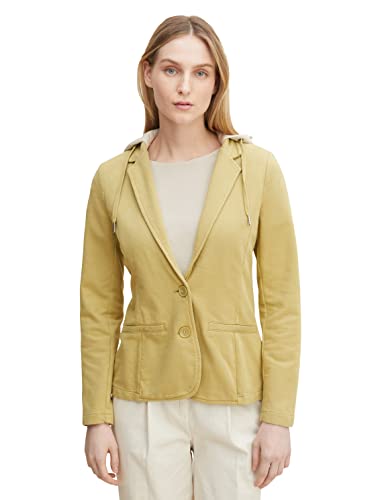 TOM TAILOR Damen Blazer mit Kapuze 1030633, 28723 - Moderate Olive, L von TOM TAILOR