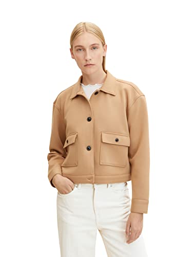TOM TAILOR Damen Blazerjacke mit Taschen 1032554, 27841 - Soft Light Camel, XS von TOM TAILOR