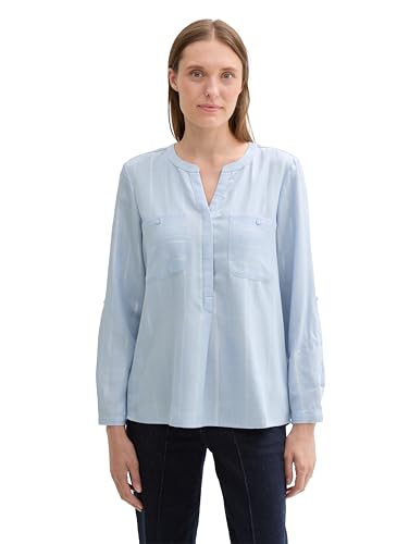 TOM TAILOR Damen Bluse im Streifen-Muster, 36559 - Blue Lurex Stripe, 40 von TOM TAILOR