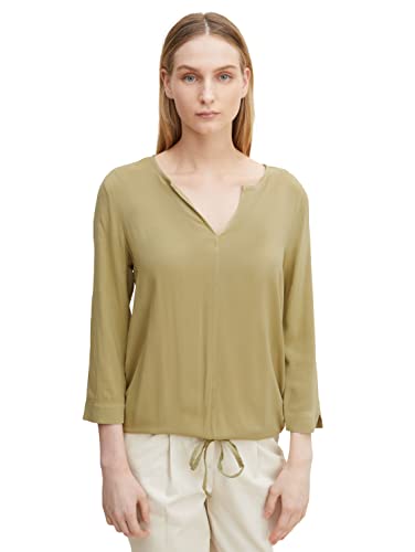 TOM TAILOR Damen Bluse mit Kordeldetail 1030336, 28723 - Moderate Olive, 34 TOM TAILOR Damen Bluse mit Kordeldetail 1030336, 28723 - Moderate Olive, 34 von TOM TAILOR