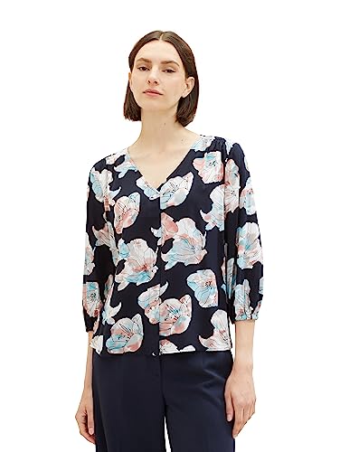 TOM TAILOR Damen 1037898 Bluse mit Muster, 32413-tie dye Flower Design, 42 von TOM TAILOR