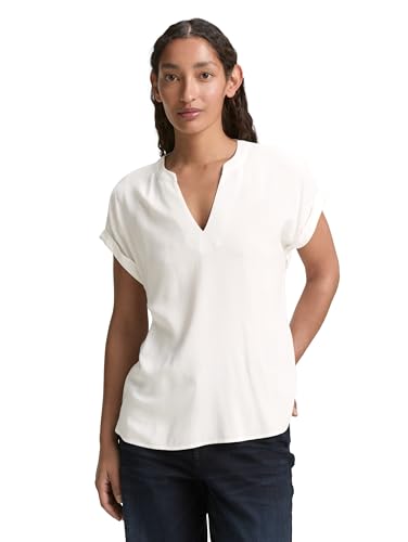 TOM TAILOR Damen 1046212 Bluse, 10315-Whisper White, 38 von TOM TAILOR