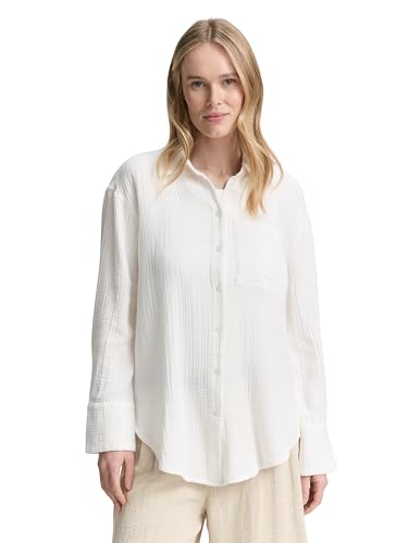 TOM TAILOR Damen 1046196 Bluse, 10315-Whisper White, 38 von TOM TAILOR