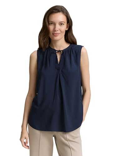 TOM TAILOR Damen 1047205 Bluse, 10668-Sky Captain Blue, 42 von TOM TAILOR