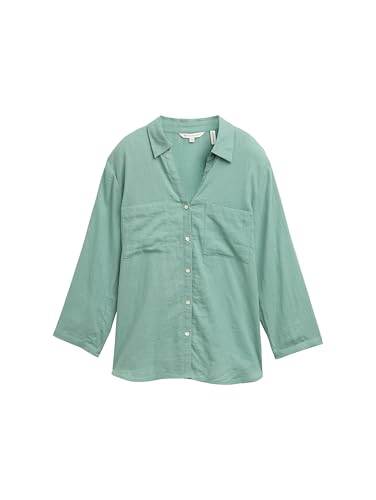 TOM TAILOR Damen 1046197 Bluse, 13010-Faded Green, 42 von TOM TAILOR