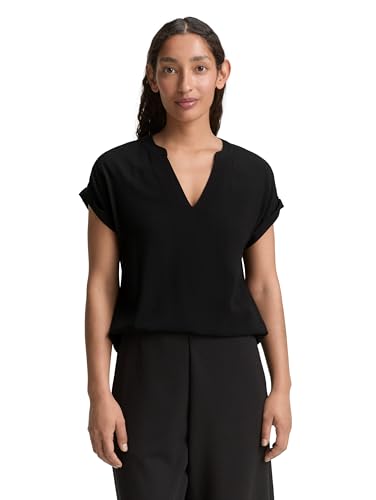 TOM TAILOR Damen 1046212 Bluse, 14482-Deep Black, 36 von TOM TAILOR