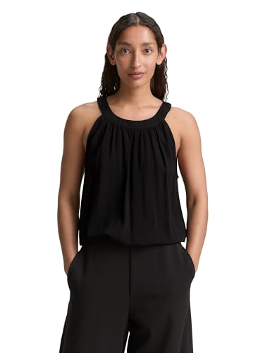 TOM TAILOR Damen 1046213 Bluse, 14482-Deep Black, 36 von TOM TAILOR