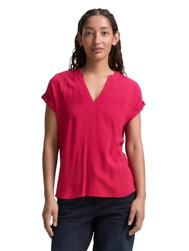TOM TAILOR Damen 1046212 Bluse, 37989-Raspberry Red, 38 von TOM TAILOR