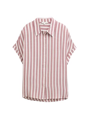 TOM TAILOR Damen 1047057 Bluse, 38280-Burnt Russet Off White Stripe, 34 von TOM TAILOR