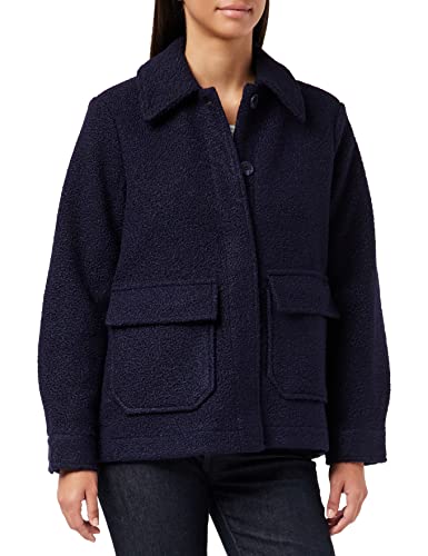 TOM TAILOR Damen Boucle Jacke 1033559, 30025 - Navy Midnight Blue, M von TOM TAILOR