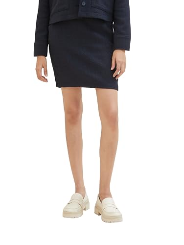 TOM TAILOR Damen Boucle Mini Rock, 34791 - Navy Blue Boucle, 36 von TOM TAILOR