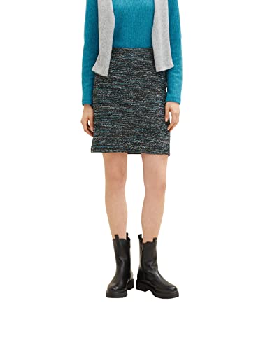 TOM TAILOR Damen Bouclé Minirock 1034012, 30727 - Green Teal Blue Boucle, 32 von TOM TAILOR