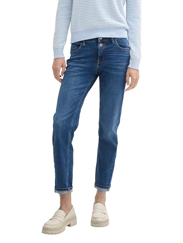 TOM TAILOR Damen Boyfriend Fit Jeans mit Stretch, 10281 - Mid Stone Wash Denim, 30/32 von TOM TAILOR