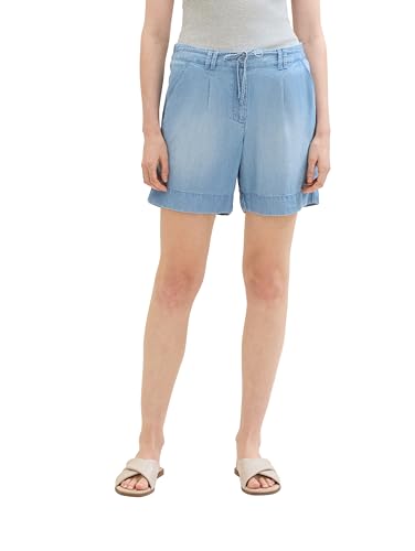 TOM TAILOR Damen Chino Bermuda Shorts , Clean Mid Stone Blue Denim, 34 von TOM TAILOR