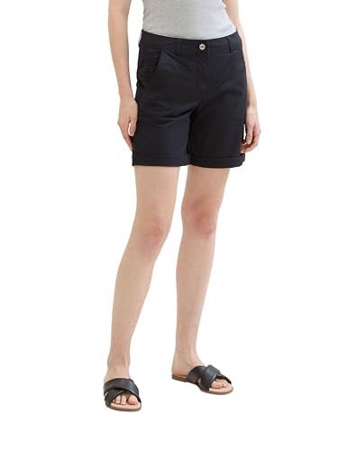 TOM TAILOR Damen Chino Bermuda Shorts , deep black, 36 von TOM TAILOR