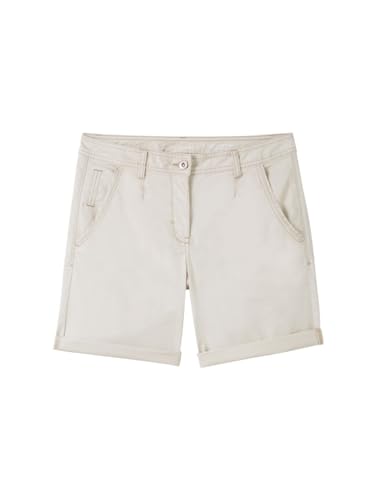 TOM TAILOR Damen Chino Bermuda Shorts , summer beige, 34 von TOM TAILOR