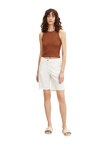 TOM TAILOR Damen Chino Bermuda Shorts 1031730, 10315 - Whisper White, 34 von TOM TAILOR