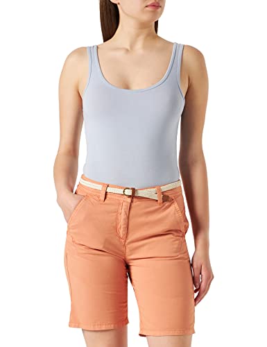 TOM TAILOR Damen Chino Bermuda Shorts mit Gürtel 1031285, 29519 - Cantaloupe Orange, 34 von TOM TAILOR