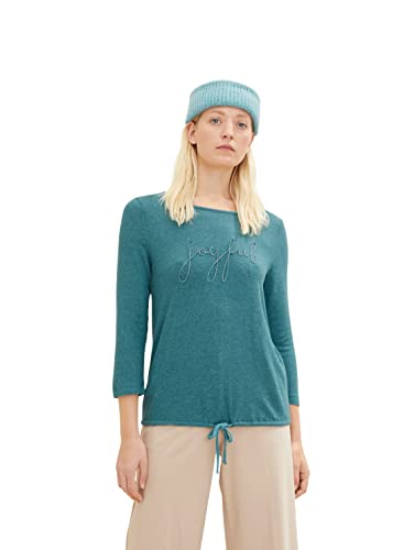 TOM TAILOR Damen Cosy Longsleeve mit Stickerei von TOM TAILOR