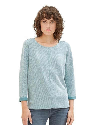 TOM TAILOR Damen Cosy Swearshirt mit 3/4-Arm von TOM TAILOR