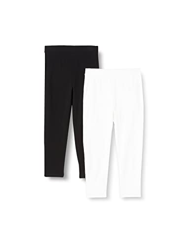 TOM TAILOR Damen Cropped Leggings im Doppelpack 1032389, 20000 - White, S von TOM TAILOR